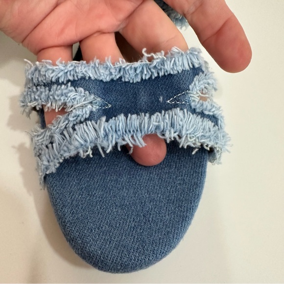 Bapolee Women’s Open Toe Denim Jean Strappy Stiletto High Heels Blue Size 39 (8) - Picture 4 of 9